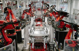 Tesla receives shipment of production line robots for upcoming cybertruck