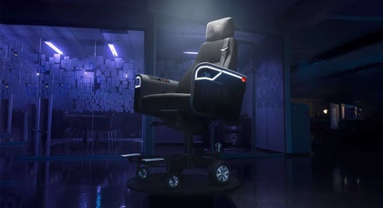 Volkswagen built an electric office chair. It can drive up to 20 km/h, has LED lights, driver assistance and an infotainment system