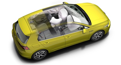 Zur Serienausstattung des VW Golf gehört jetzt der Mittelairbag für die Vordersitze