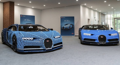 Полноразмерную копию Bugatti Chiron собрали из Lego