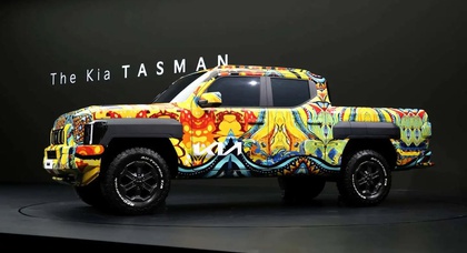Kia unveils new pickup model, the Tasman, at the 2024 Busan Motor Show