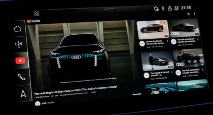 Audi integriert YouTube in das Infotainment-System für Unterhaltung auf langen Autofahrten