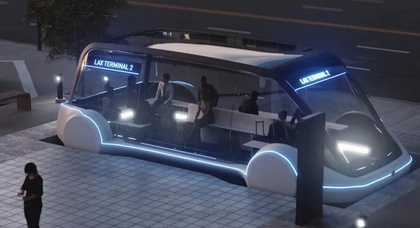 Etwas, das wie ein elektrischer Tesla-Minibus aussieht, wurde zum ersten Mal auf Video aufgenommen