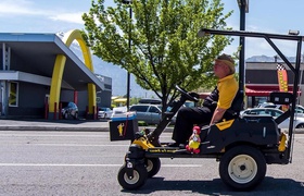 Man sets out on a 10-day, 439-mile journey on a lawn mower for charity