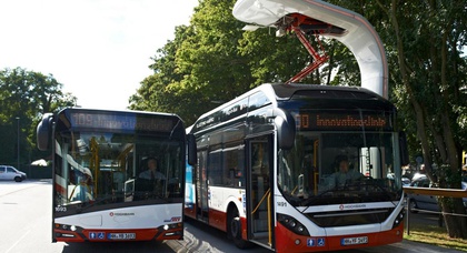 Siemens zeigt 600-kW-Stromabnehmer für Elektrobusse