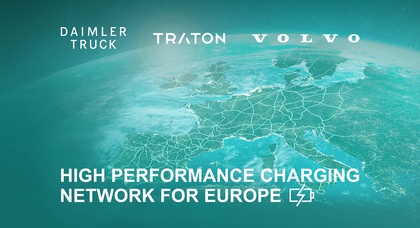 Volvo, Daimler and Traton to set up a network of electric truck charging stations in Europe