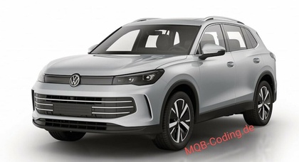 Leaked images of the 2024 Volkswagen Tiguan show the exterior without camouflage