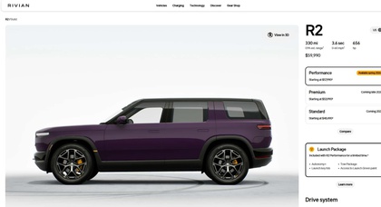 Rivian открыла конфигуратор R2, но пока без самых интересных цветов