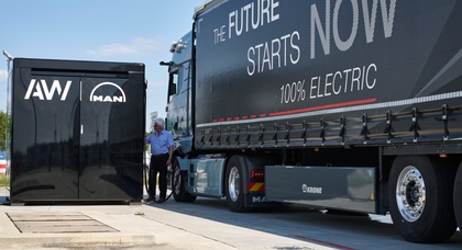 MAN has released a mobile charging station for electric trucks