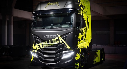 Metallica будет использовать электрические грузовики Iveco во время своего концертного тура по Европе