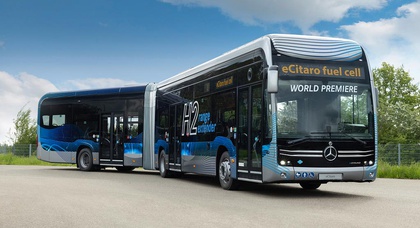 Daimler Buses will unveil the Mercedes-Benz eCitaro fuel cell, the first series-production electric bus with a fuel cell range extender, at GPTS 2023