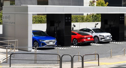 Audi charging hub Tokyo: The Four Rings' first charging hub outside Europe opens