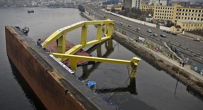 Многострадальный Подольско-Воскресенский мост все же собираются открыть в 2012 году