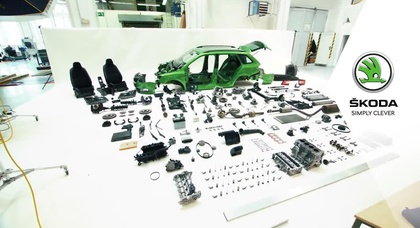 Сотрудники ?koda полностью разобрали «Фабию», чтобы исследовать агрегаты