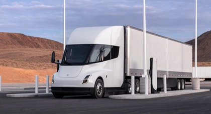 Tesla showed how the Semi truck charges at 1.2 MW power