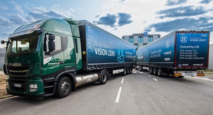 Le transporteur de composants ZF convertit ses camions longue distance au biogaz
