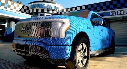 A life-size Lego Ford F-150 Lightning pickup truck took over 1,600 hours and 320,740 bricks to build