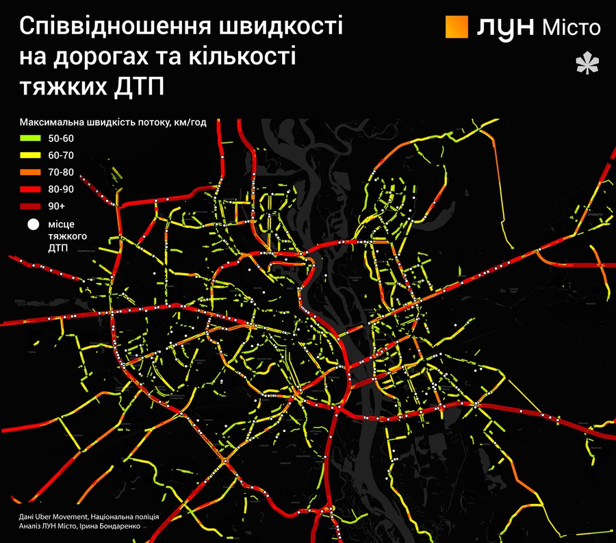 Карта дорог с ограничением скорости