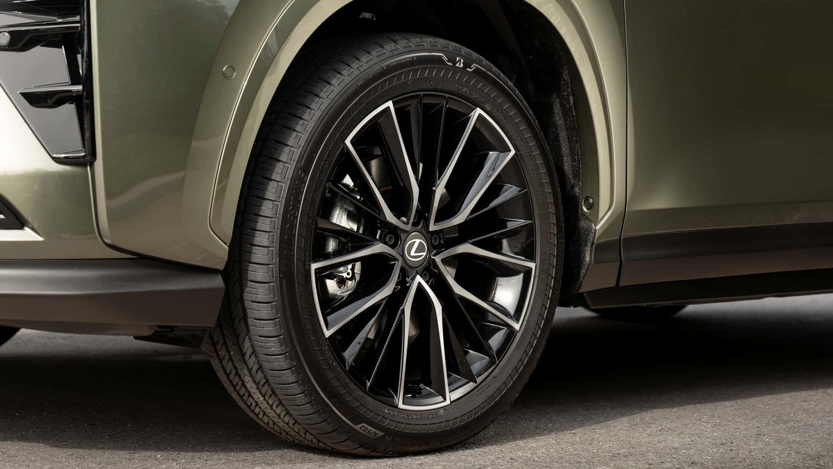 Close-up of alloy wheel design