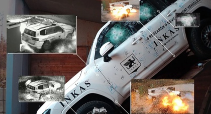 Video: armored Toyota Land Cruiser 300 fired upon and tried to blow up