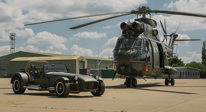 Списанный военный вертолет Puma HC2 стал донором компонентов для уникального автомобиля Caterham Seven 360R