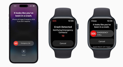Das neueste iPhone und die Apple Watch können Ihnen bei einem Autounfall helfen