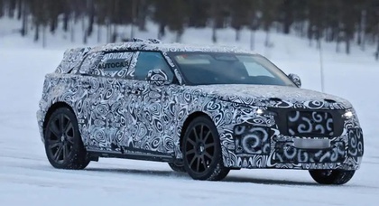 The electric Range Rover Velar has been spotted testing in winter conditions