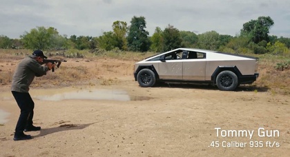 Видео: Tesla утверждает, что у Cybertruck пуленепробиваемые (до определенного калибра) двери