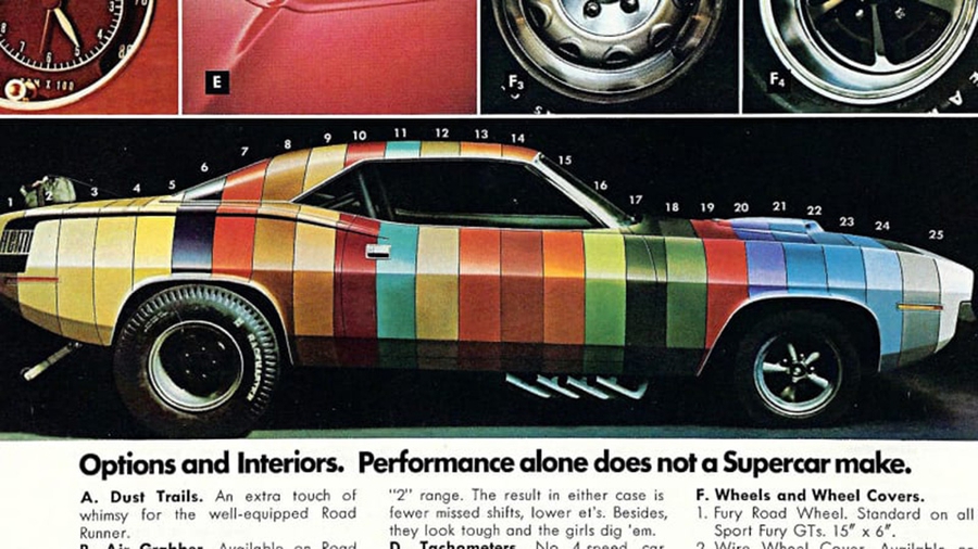 1970 Plymouth Barracuda Paint Chip Car