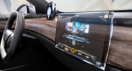 Continental Unveils Transparent MicroLED Infotainment Display with Swarovski Crystal