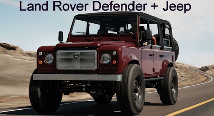 This Land Rover Defender is a modern reimagining of the Land Rover Defender on a Jeep chassis
