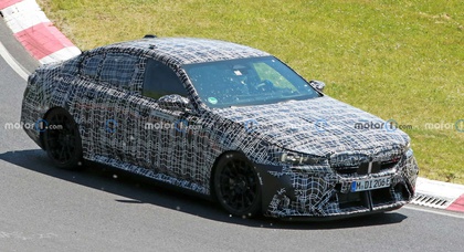 La nouvelle BMW M5 aperçue sur le circuit de Nurburgring après la présentation de la Série 5 et de l'i5 de 2024