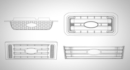 Ford запатентовал четыре версии радиаторной решетки  