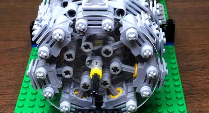 Из Lego собрали работающий 28-цилиндровый радиальный мотор 