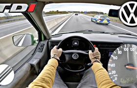 Видео: Volkswagen T4 2.5 TDI разогнали до максималки на автобане