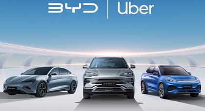 Uber і BYD домовилися поставити 100 000 електромобілів на платформу для поїздок на автомобілі