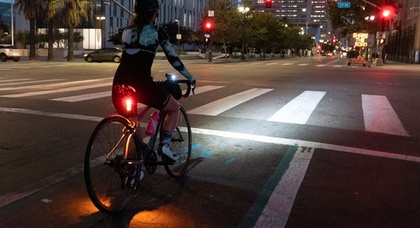 Rear light VIS LightPool informs drivers that a bicycle is ahead