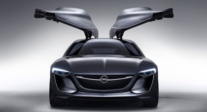 Opel показал концепт с «крыльями чайки» Mercedes