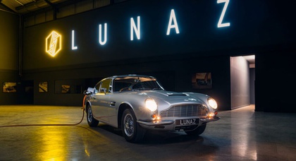 Eggs, corn and apples have been used to create this Aston Martin DB6 Electromod.