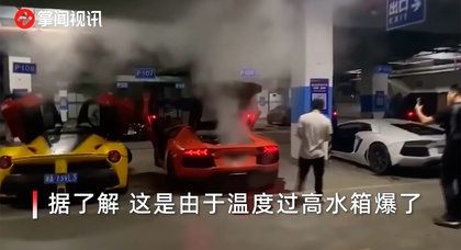 Странное барбекю чуть не закончилось возгоранием Lamborghini Aventador