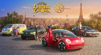 Les super-héros miraculeux Ladybug et Cat Noir s'associent à une Volkswagen entièrement électrique