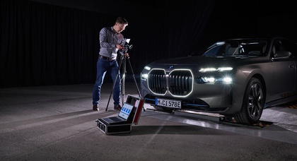BMW's New Headlight Testing Tunnel enables realistic simulation of different test scenarios for road illumination and lighting effects