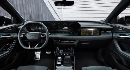 New Audi Q6 E-Tron interior with front passenger display revealed