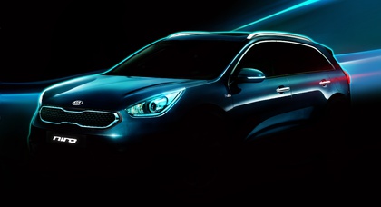 Kia продемонстрировала первые изображения нового гибридного кроссовера Kia Niro