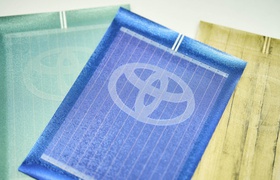 Toyota has created brightly colored solar panels that are usually black