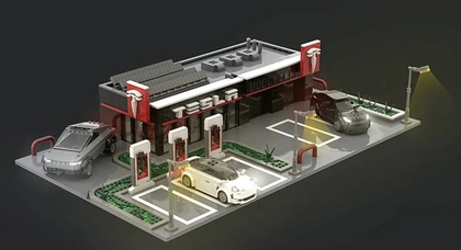 Tesla Supercharger Station Lego Set könnte mit genügend Stimmen offiziell werden