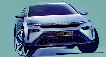 Škoda Elroq: The first exterior sketches of the all-new compact SUV