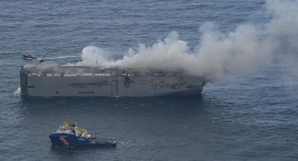 EVs aboard cargo ship that caught fire appear to be "in good condition"