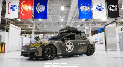 Седан Tesla Model S получил «военную» модификацию в единственном экземпляре