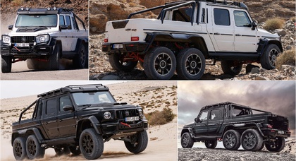 Brabus Unveils Two Powerful Six-Wheeled Pickups Based on Mercedes-AMG G63: XLP 800 Adventure and XLP 900 Superblack